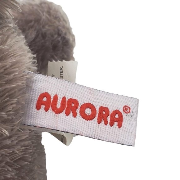 Aurora Small  Gray Elephant Calf Plush Stuffed Zoo‎ Gray Animal Safari  Fuzzy 6" - Picture 5 of 6